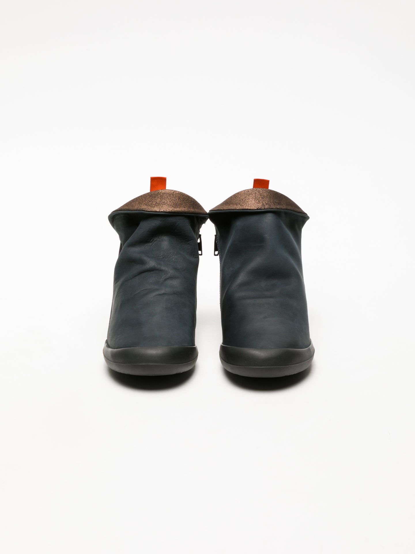 Softinos Botins com Fecho em Azul Escuro